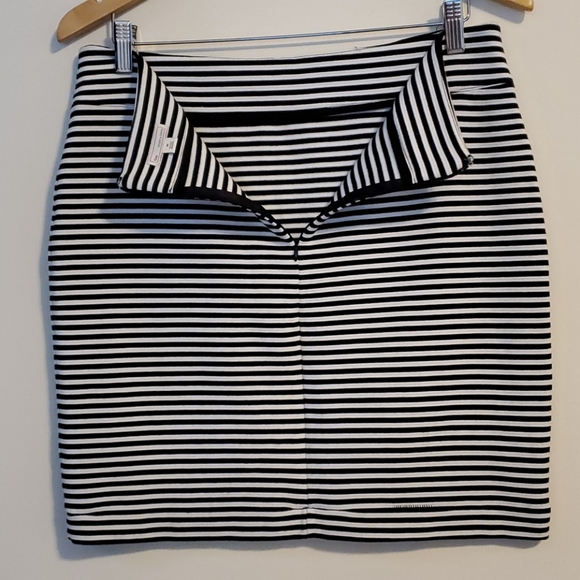 GAP women black and white stripes skirt M - Picture 2 of 6
